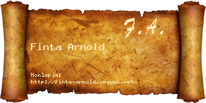 Finta Arnold névjegykártya